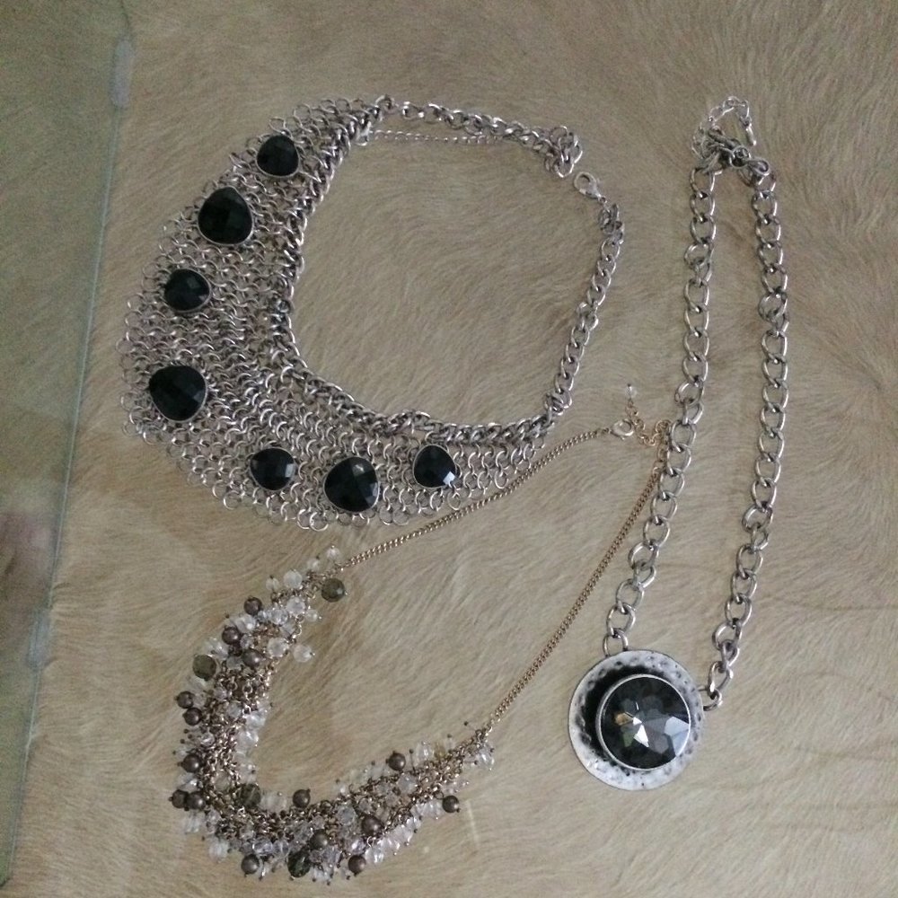 GORGEOUS 3-necklace bundle! Sacrifice!  $45